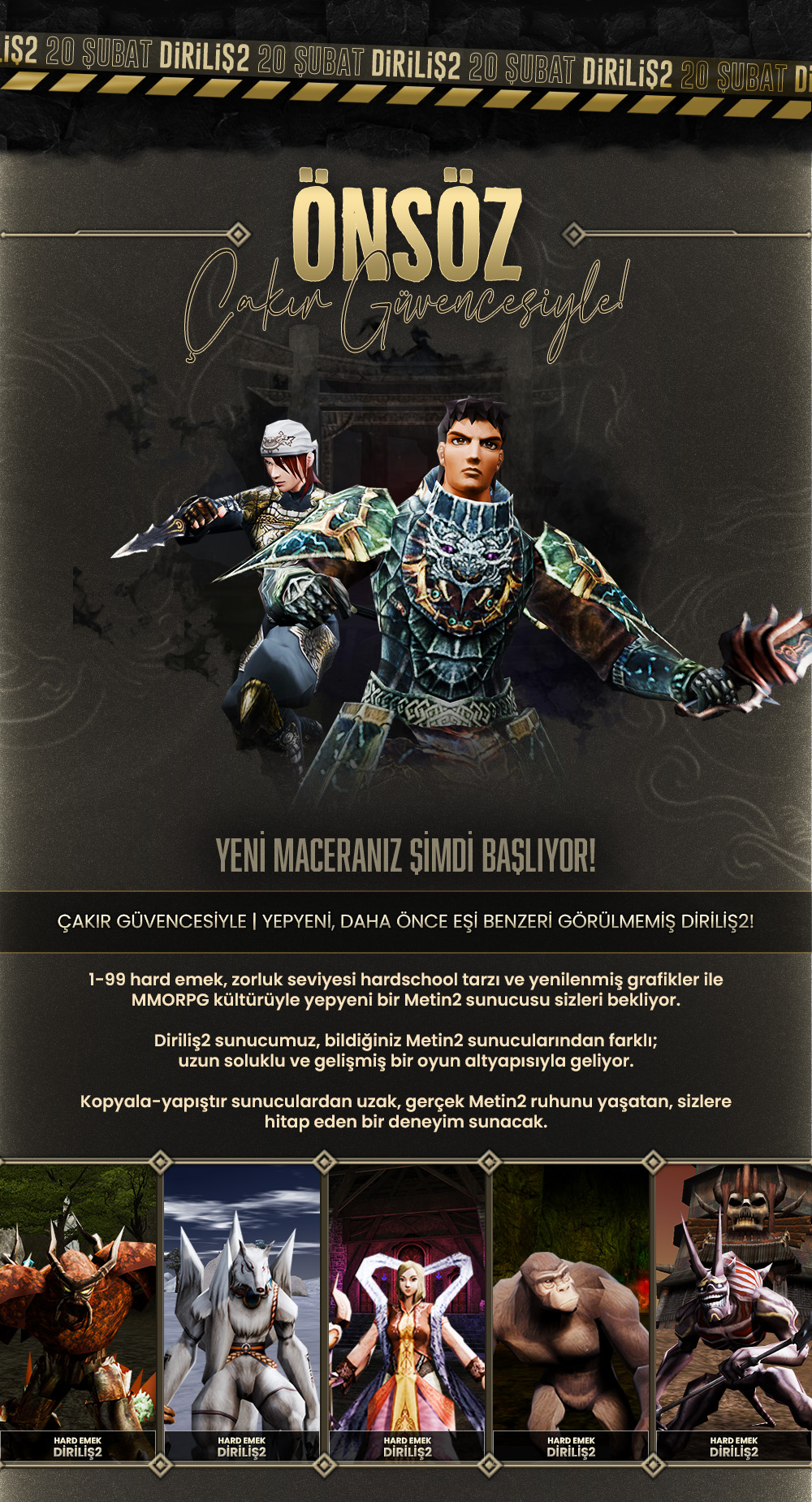 Diriliş2 | 1-99 Hard Emek Yapısıyla 20 Şubat Tarihinde Açılıyor